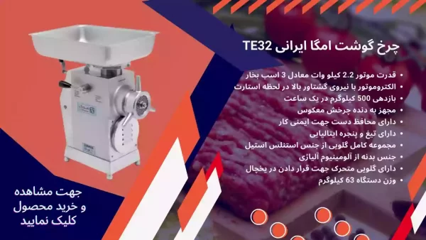 خرید چرخ گوشت امگا ایرانی TE32